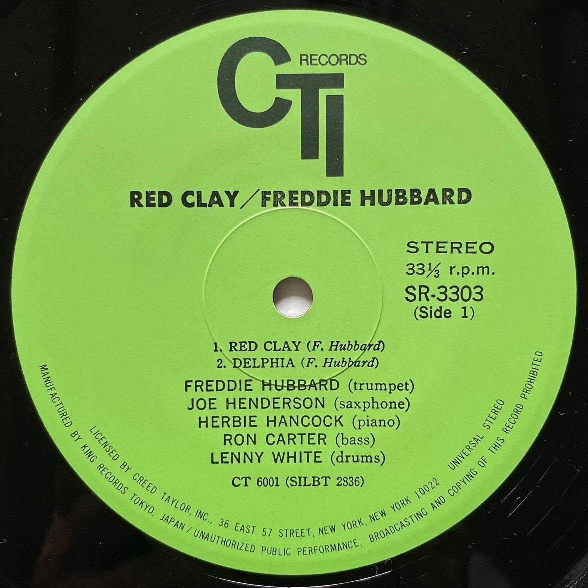 FREDDIE HUBBARD / RED CLAY on CTI - Japan King GF LP SR-3303 Joe Henderson