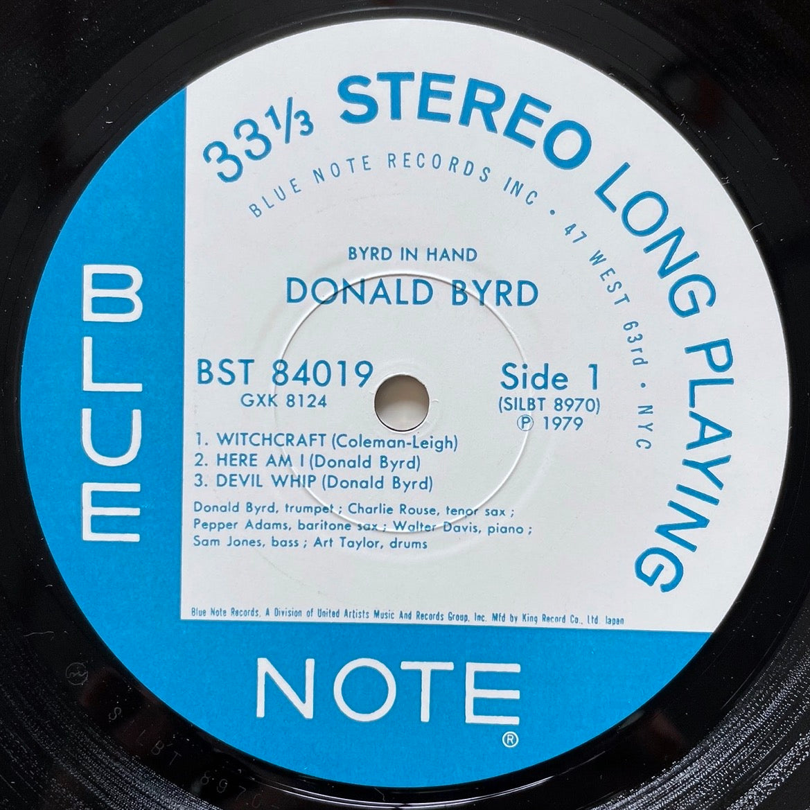 DONALD BYRD / BYRD IN HAND on Blue Note - Japan King LP GXK-8124