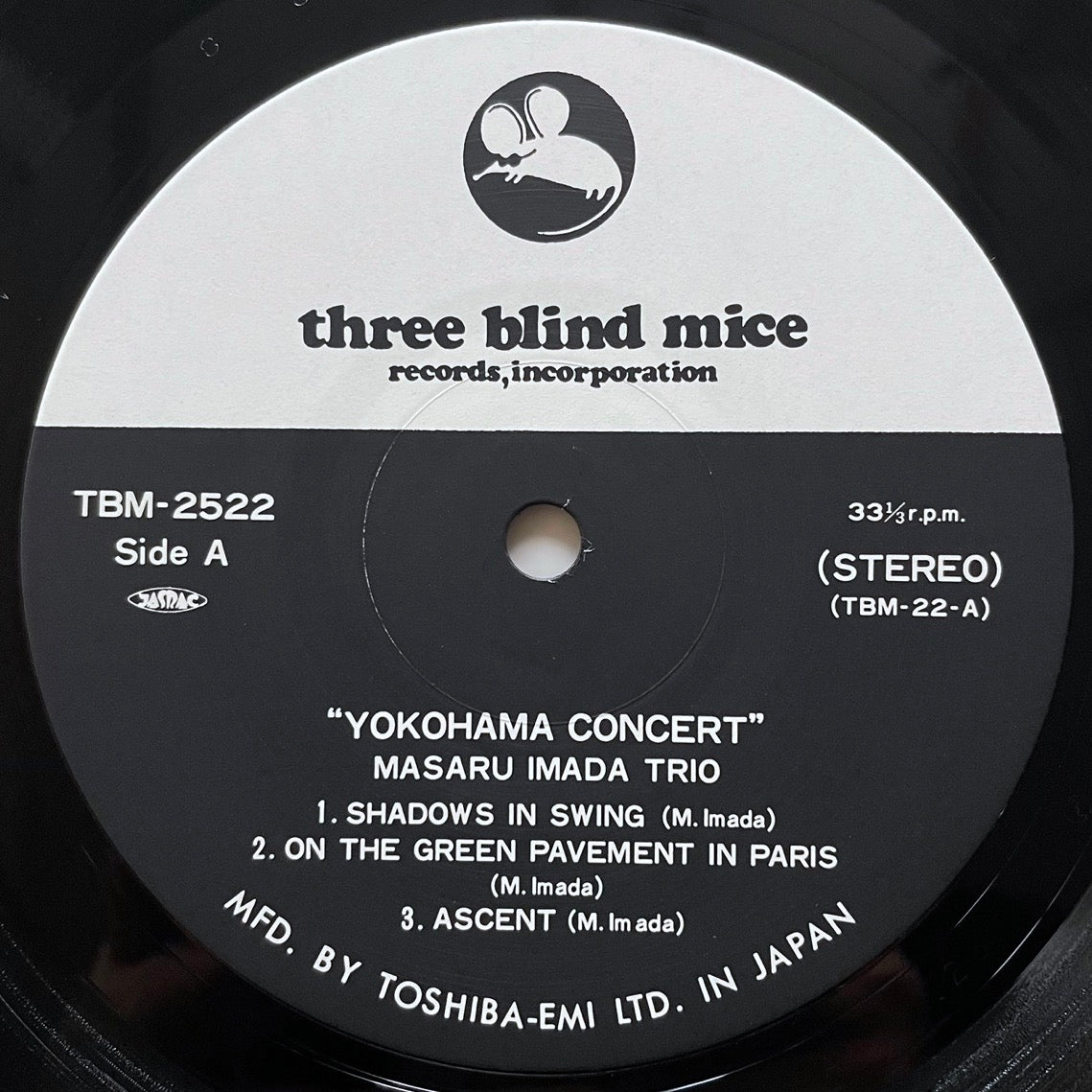 MASARU IMADA TRIO / YOKOHAMA CONCERT on Three Blind Mice TBM-2522