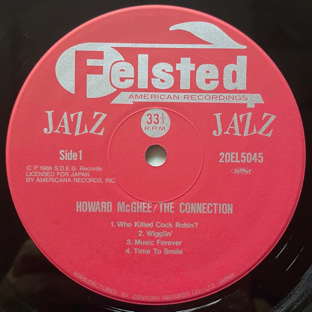 HOWARD McGHEE with TINA BROOKS / MUSIC FROM THE CONNECTION on Felsted - Japan LP NM