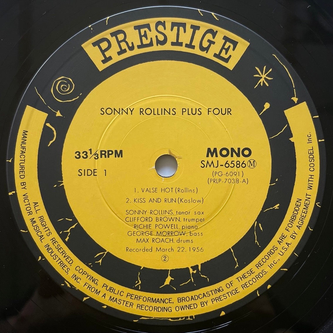 SONNY ROLLINS PLUS 4 CLIFFORD BROWN & MAX ROACH on Prestige - Japan MONO LP SMJ-6586