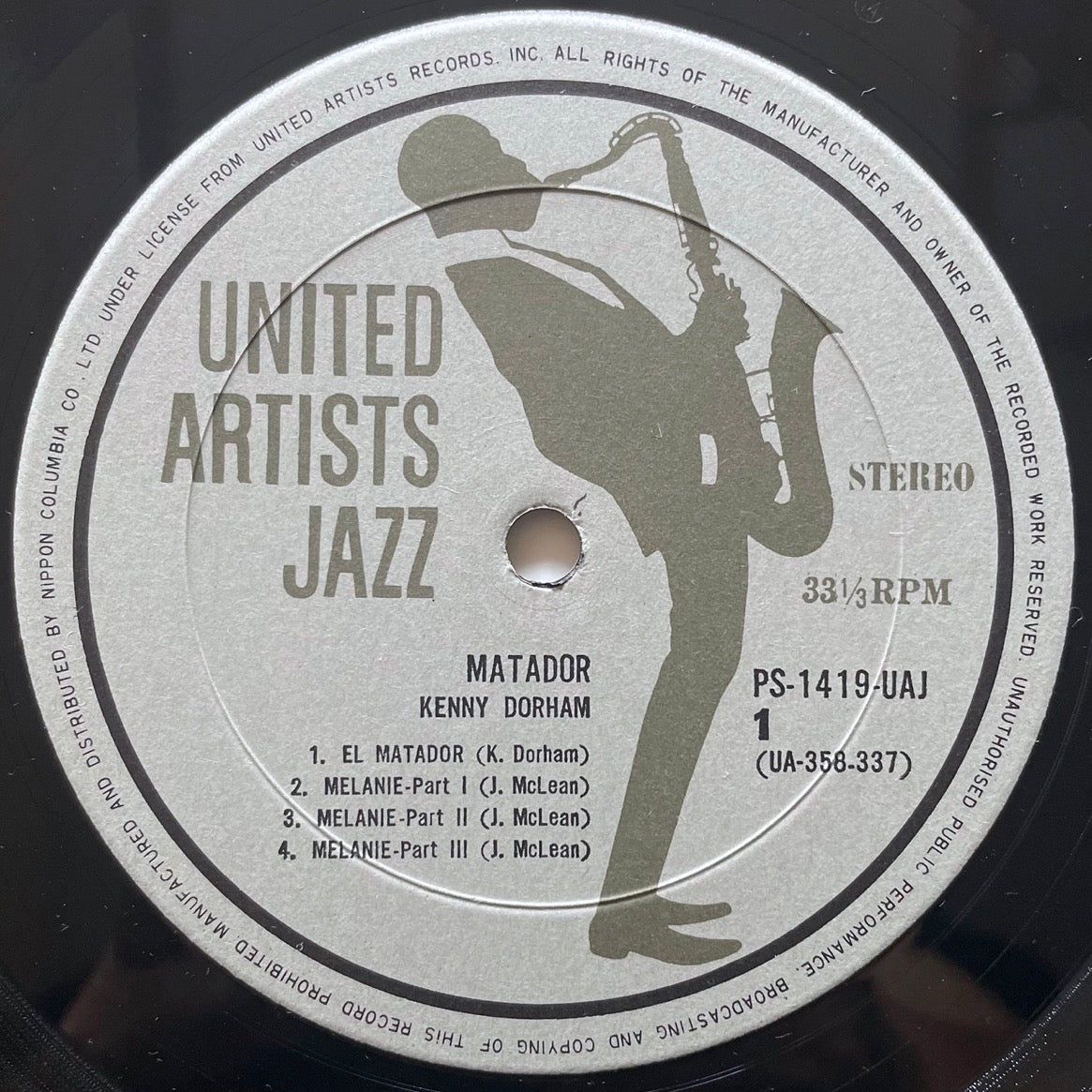 KENNY DORHAM / MATADOR on United Artists - 1967 Japan LP PS-1419-UAJ