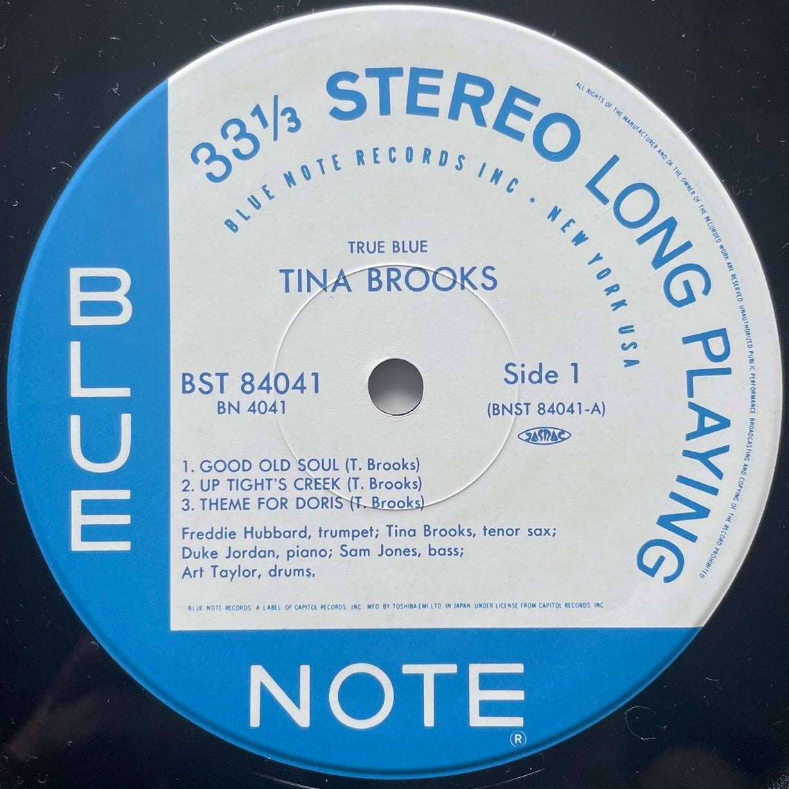 TINA BROOKS / TRUE BLUE on Blue Note - Japan LP NM BN4041 obi