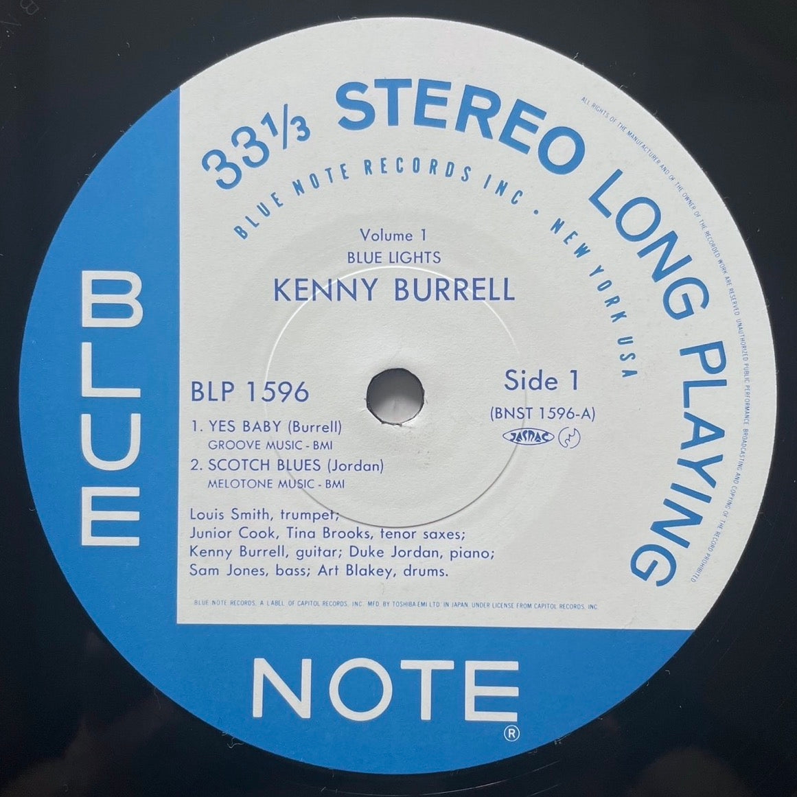 KENNY BURRELL / BLUE LIGHTS VOL.1 on Blue Note - Japan LP NM BLP1596