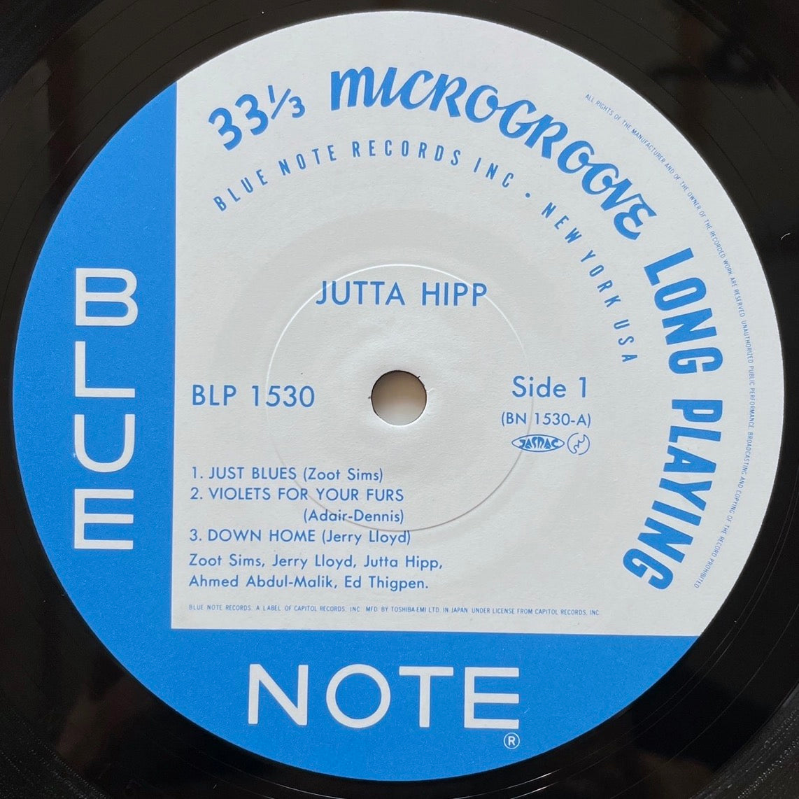 JUTTA HIPP with ZOOT SIMS on Blue Note BLP1530 - Japan MONO LP NM –  recordphile store