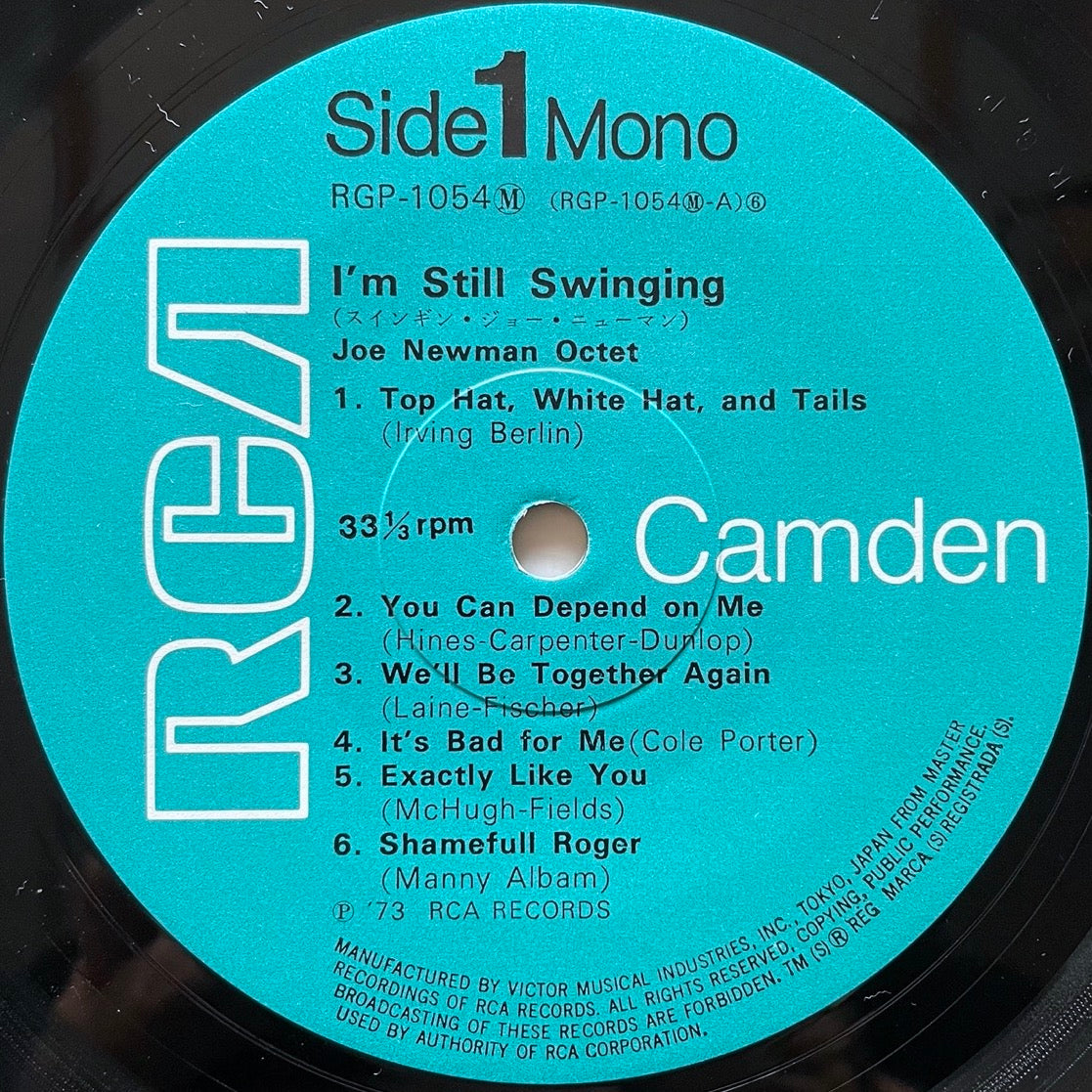 JOE NEWMAN OCTET / I'M STILL SWINGING on RCA - Japan LP RGP-1054 obi