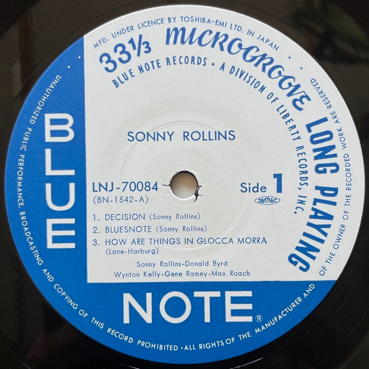 SONNY ROLLINS / VOL.1 BLP1542 - Japan Blue Note LP LNJ-70084