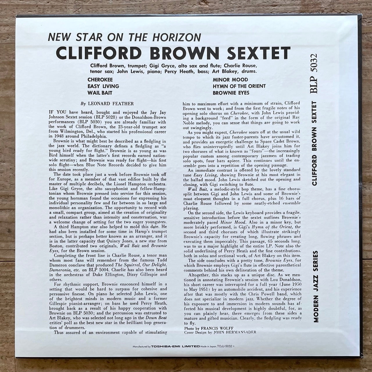 CLIFFORD BROWN / NEW STAR ON THE HORIZON - Japan Blue Note 10" NM