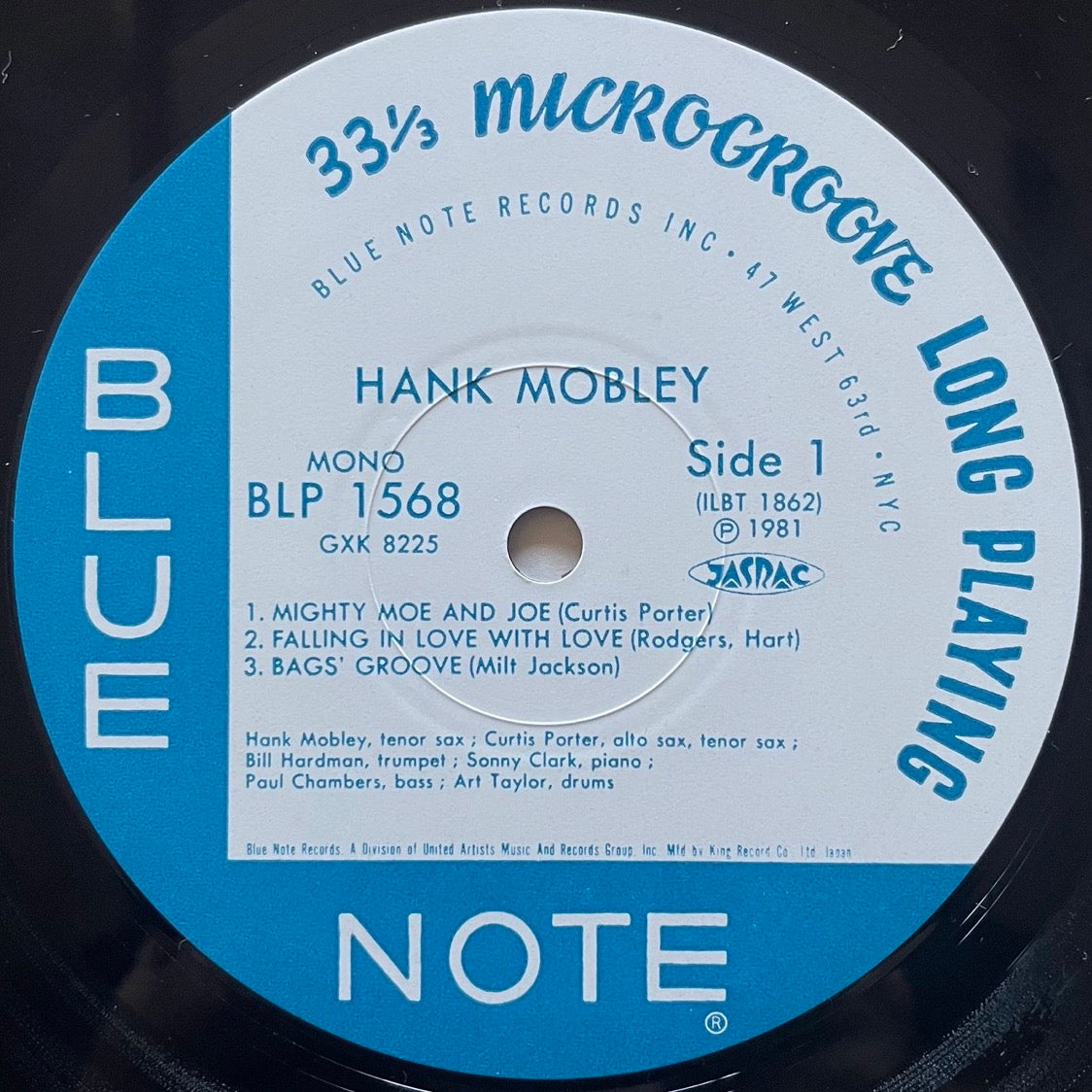 HANK MOBLEY / BLP 1568 - Japan Blue Note King LP GXK-8225