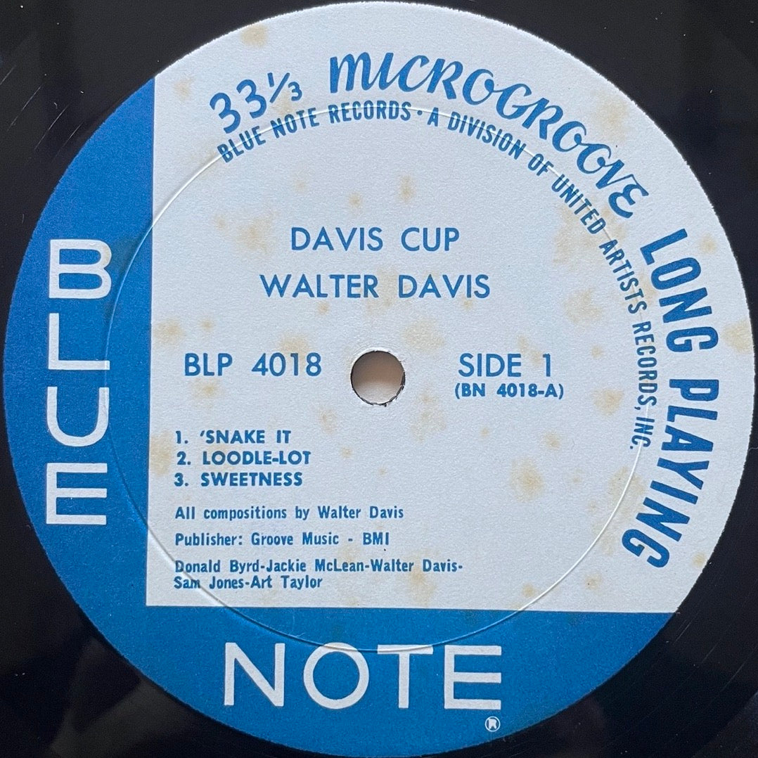 WALTER DAVIS JR. / DAVIS CUP - US Blue Note UA MONO LP in shrink BLP4018