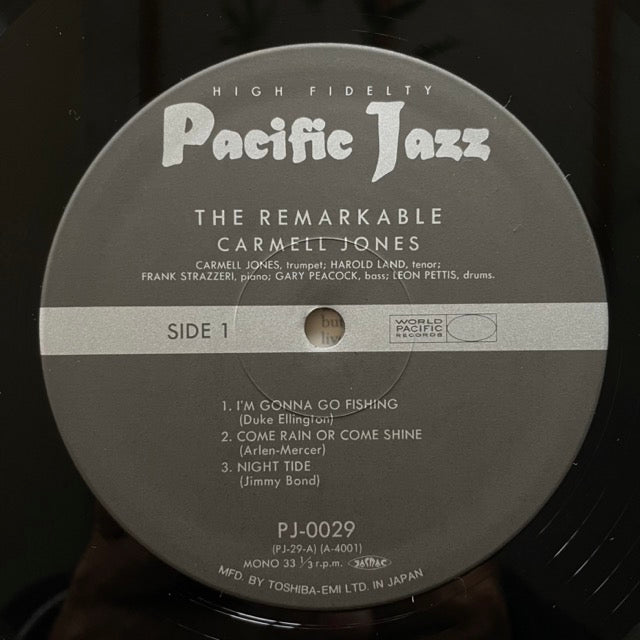 CARMELL JONES / REMARKABLE on PACIFIC JAZZ - Japan LP NM