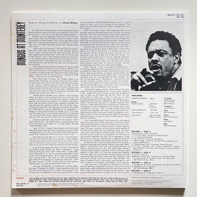 CHARLES MINGUS / AT MONTEREY (2LP) - Japan obi