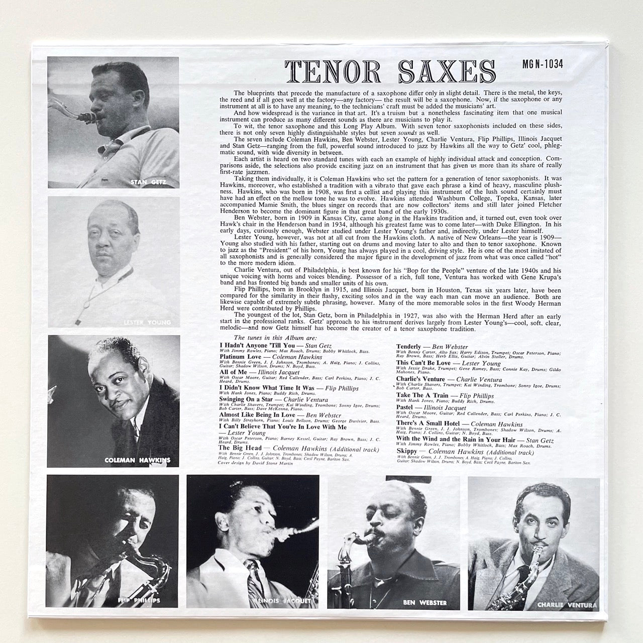 V.A.(STAN GETZ, LESTER YOUNG, BEN WEBSTER etc..) / TENOR SAXES on Norgran - Japan LP NM