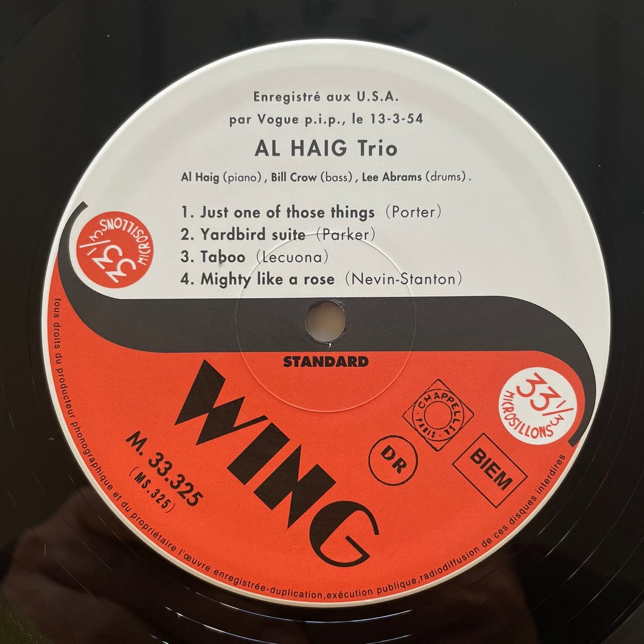 AL HAIG TRIO on French Swing - Japan MONO LP NM