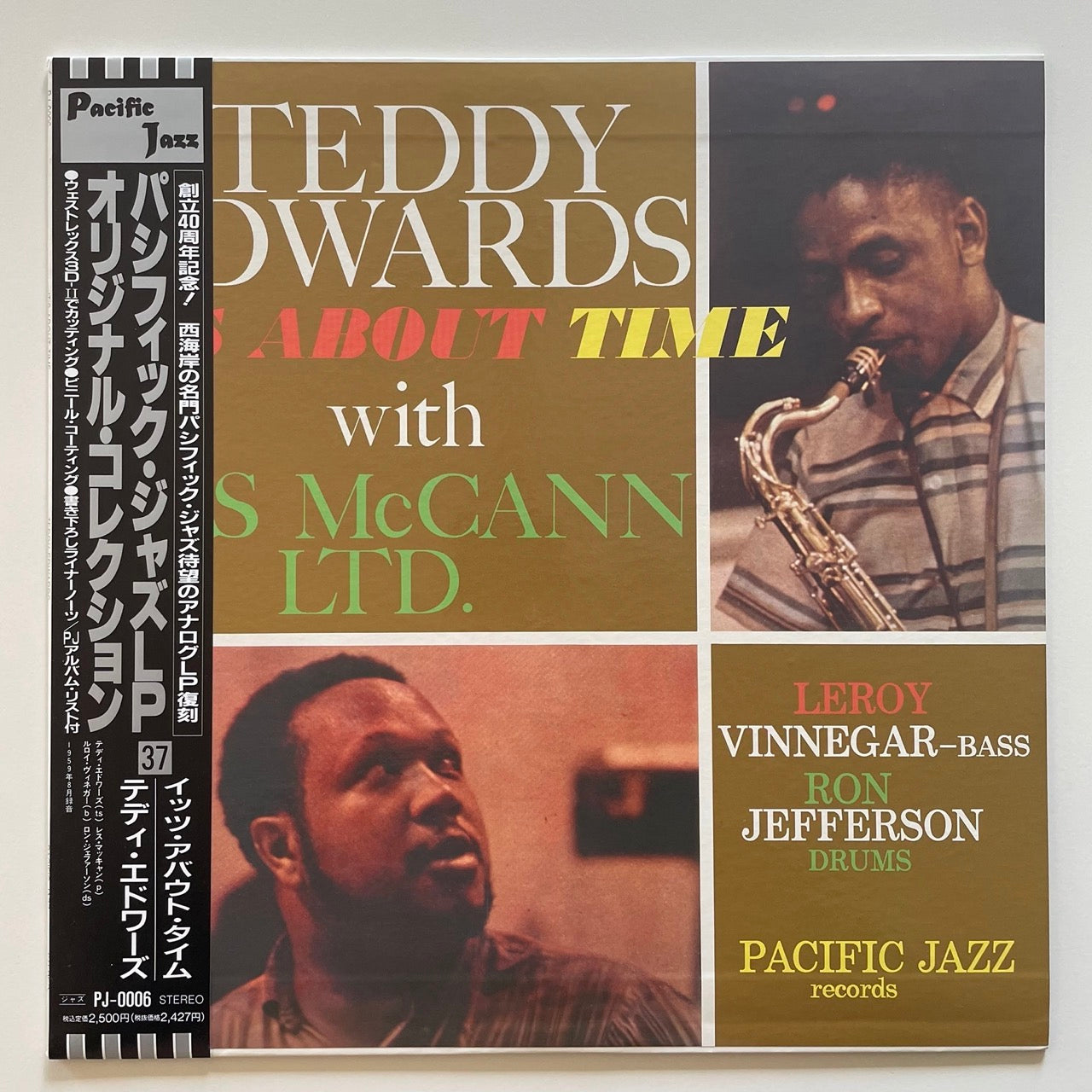 TEDDY EDWARDS with LES McCANN LTD. / IT'S ABOUT TIME on Pacific Jazz Japan LP NM