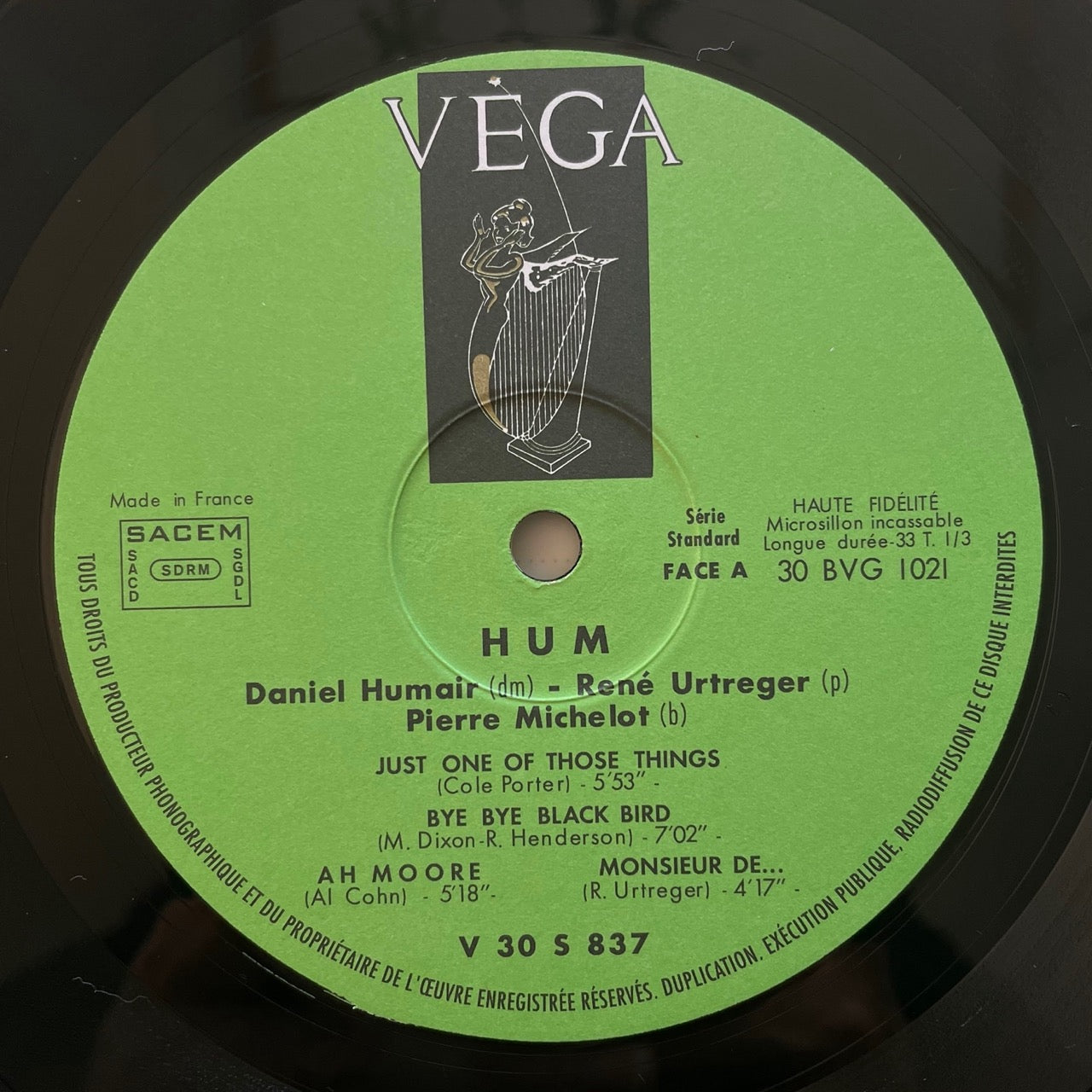 RENE URTREGER, DANIEL HUMAIR / HUM on French Vega - Heavy Vinyl reissue NM obi