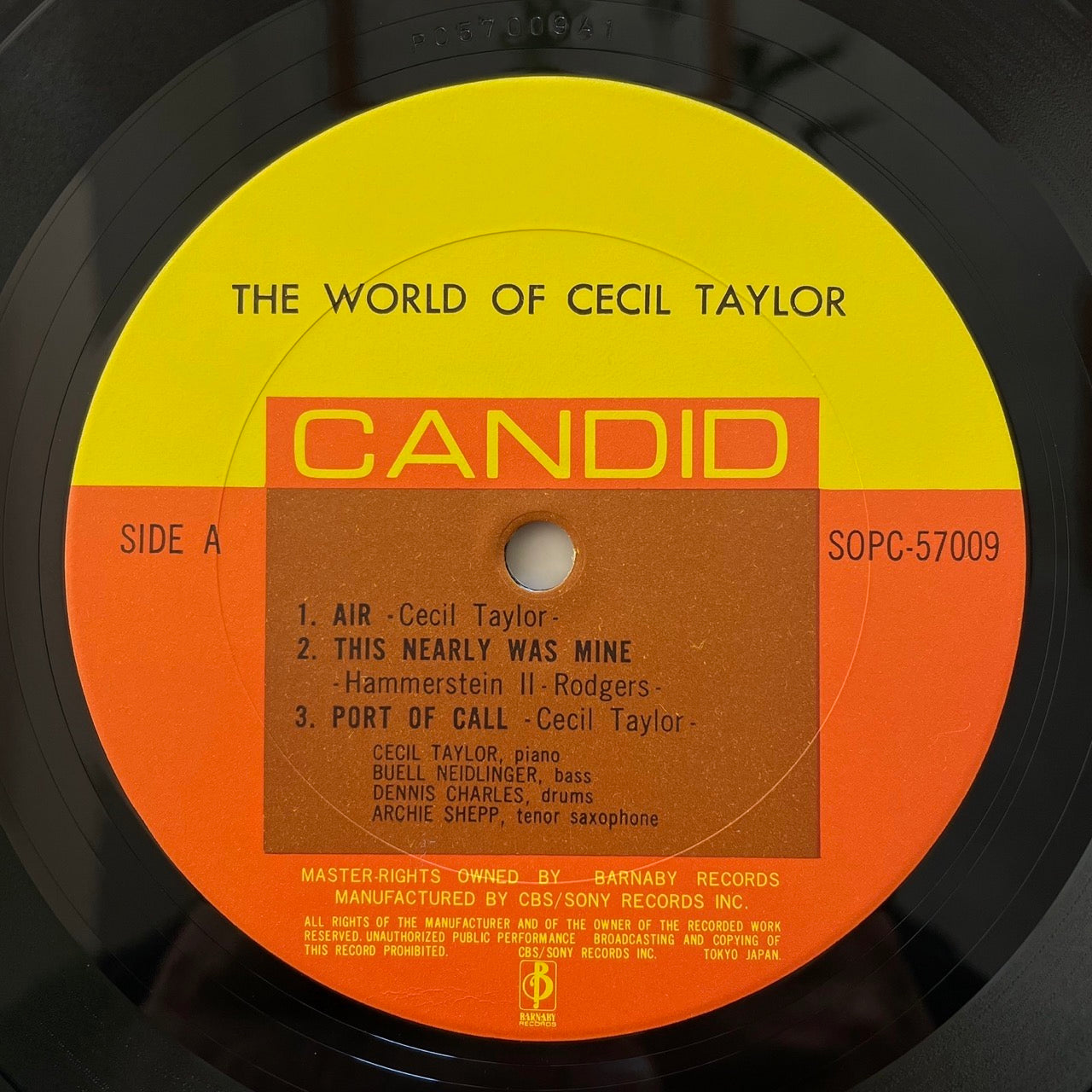 CECIL TAYLOR / THE WORLD OF.. - Japan Candid LP NM Archie Shepp