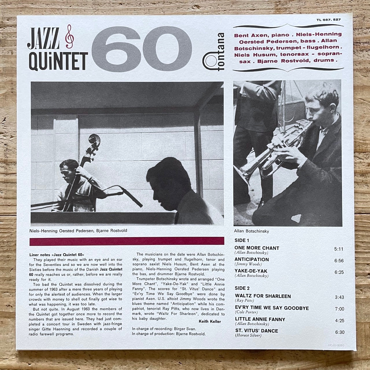 JAZZ QUINTET 60 / PRESENTING on Danish Fontana - Japan Heavy
