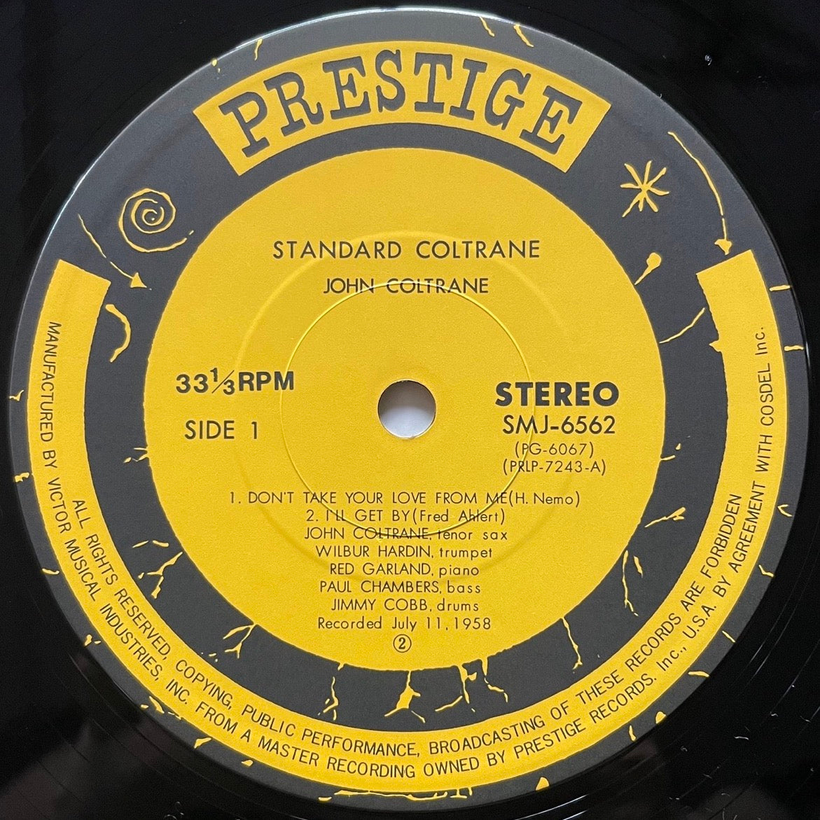 JOHN COLTRANE / STANDARD COLTRANE on Prestige - Japan LP SMJ-6562