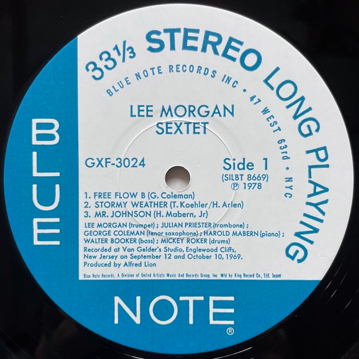 LEE MORGAN SEXTET on Blue Note - Japan King Original LP GXF-3024