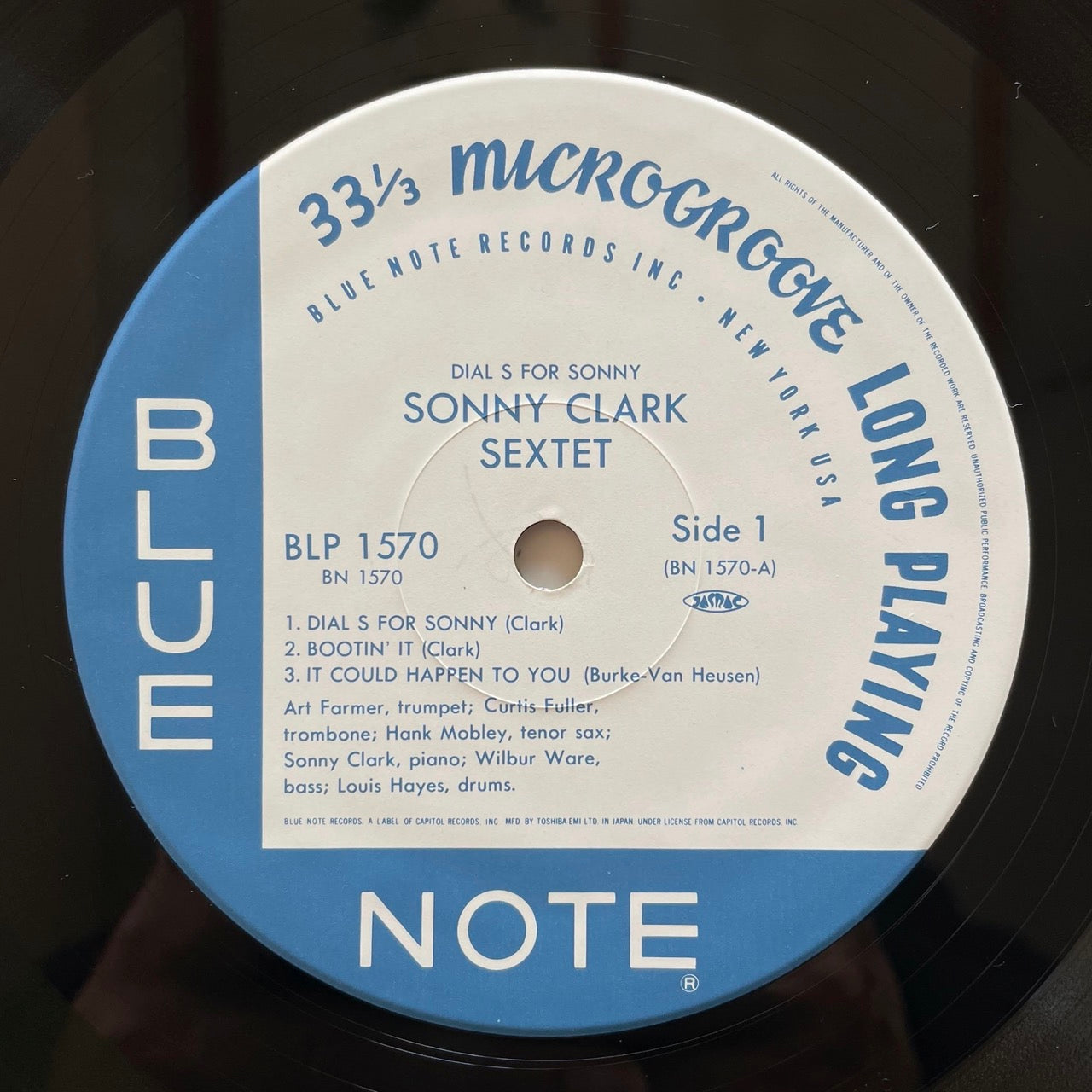 SONNY CLARK / DIAL S FOR SONNY - Japan Blue Note Toshiba-EMI LP NM Hank Mobley