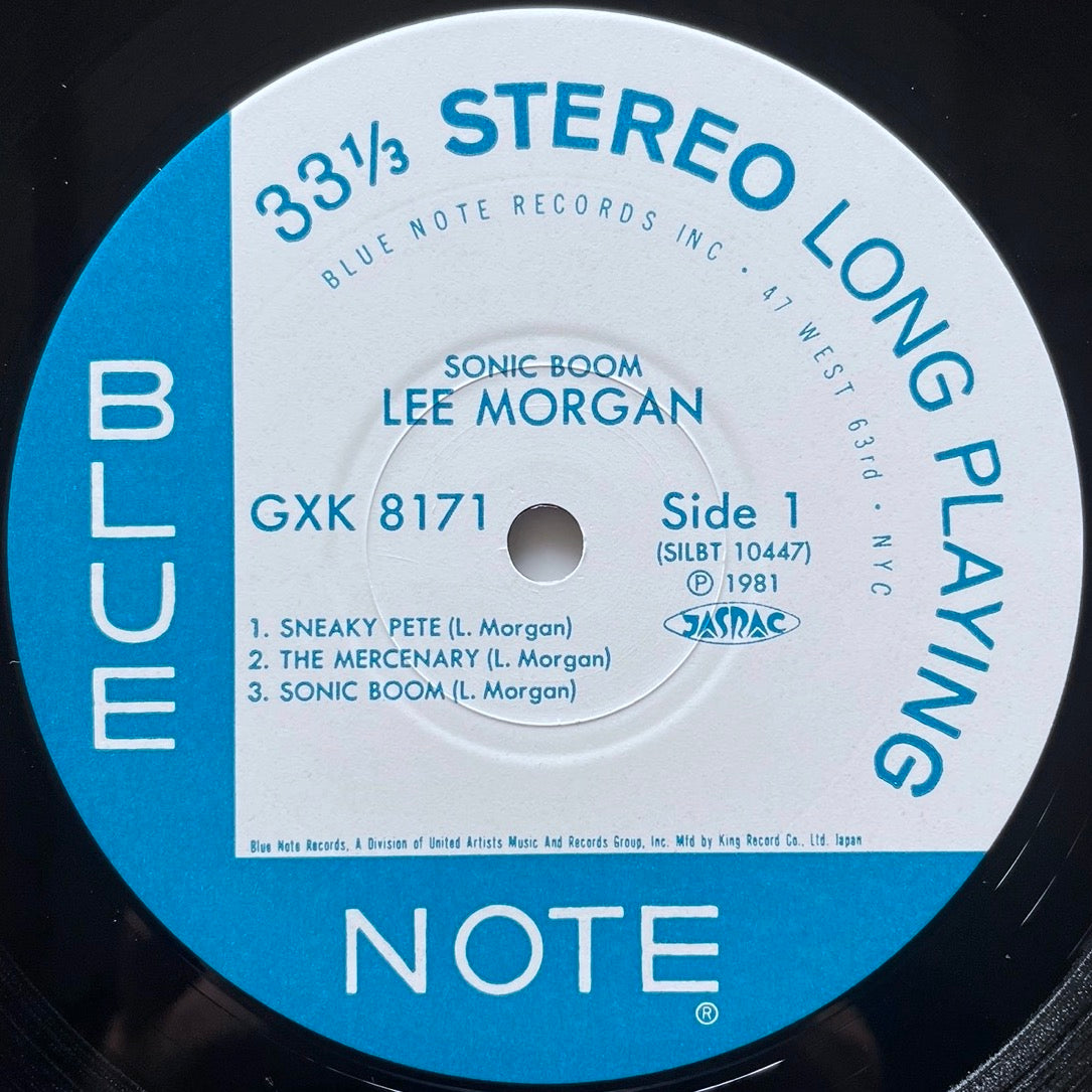 LEE MORGAN / SONIC BOOM on Blue Note - Japan King Original LP GXK-8171