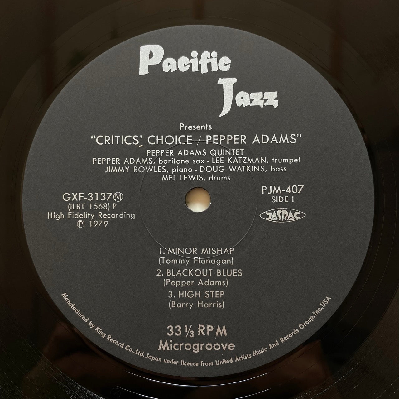 PEPPER ADAMS / CRITICS' CHOICE - Japan World Pacific MONO King LP NM GXF-3137