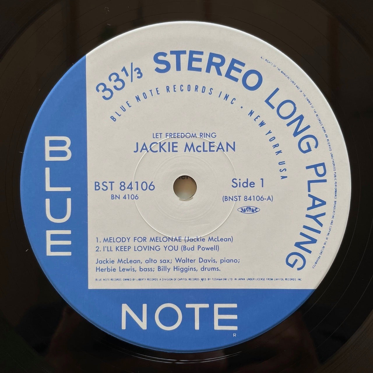 JACKIE McLEAN / LET FREEDOM RING - Japan Blue Note LP NM obi