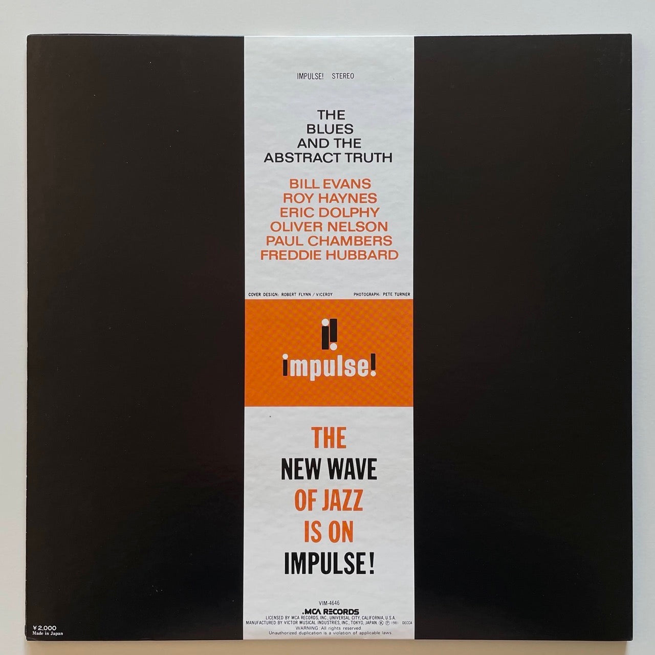 OLIVER NELSON / THE BLUES AND THE ABSTRACT TRUTH - Japan Impulse LP NM Eric Dolphy Bill Evans