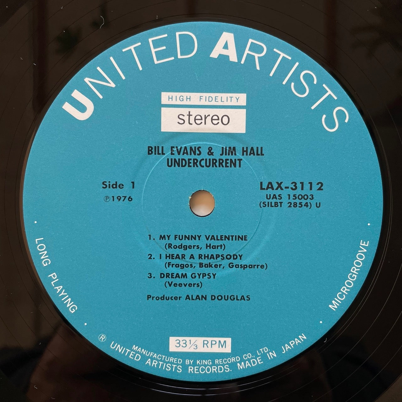 BILL EVANS - JIM HALL / UNDERCURRENT on United Artists - Japan King LP