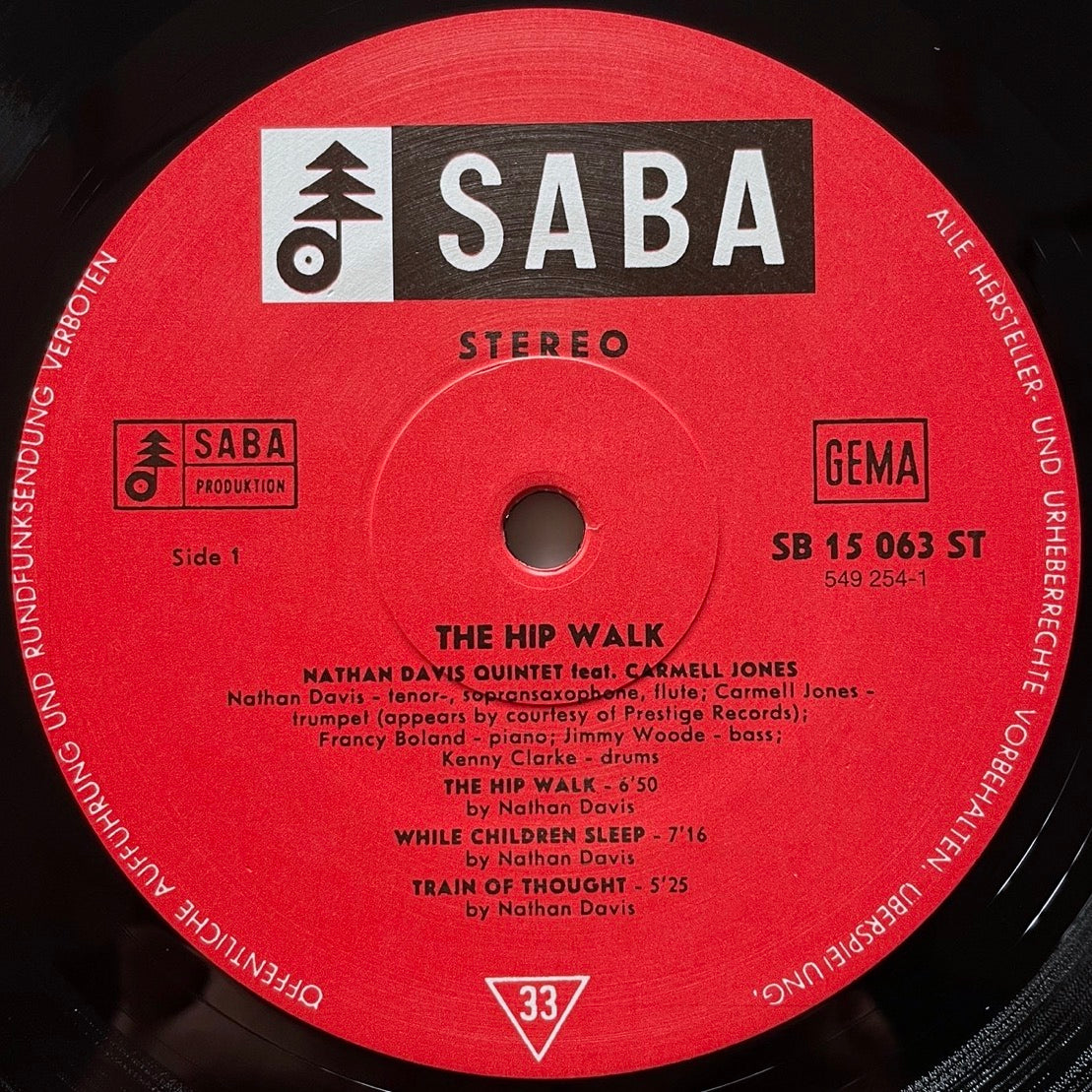 NATHAN DAVIS QUINTET / HIP WALK feat. Carmell Jones on