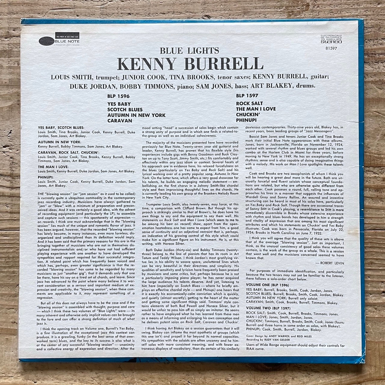 米LP Kenny Burrell Blue Lights Volume 2 BST81597 BLUE NOTE /00260 LP KENNY BURRELL Blue Lights Volume 2 BST81597 BLUE NOTE US